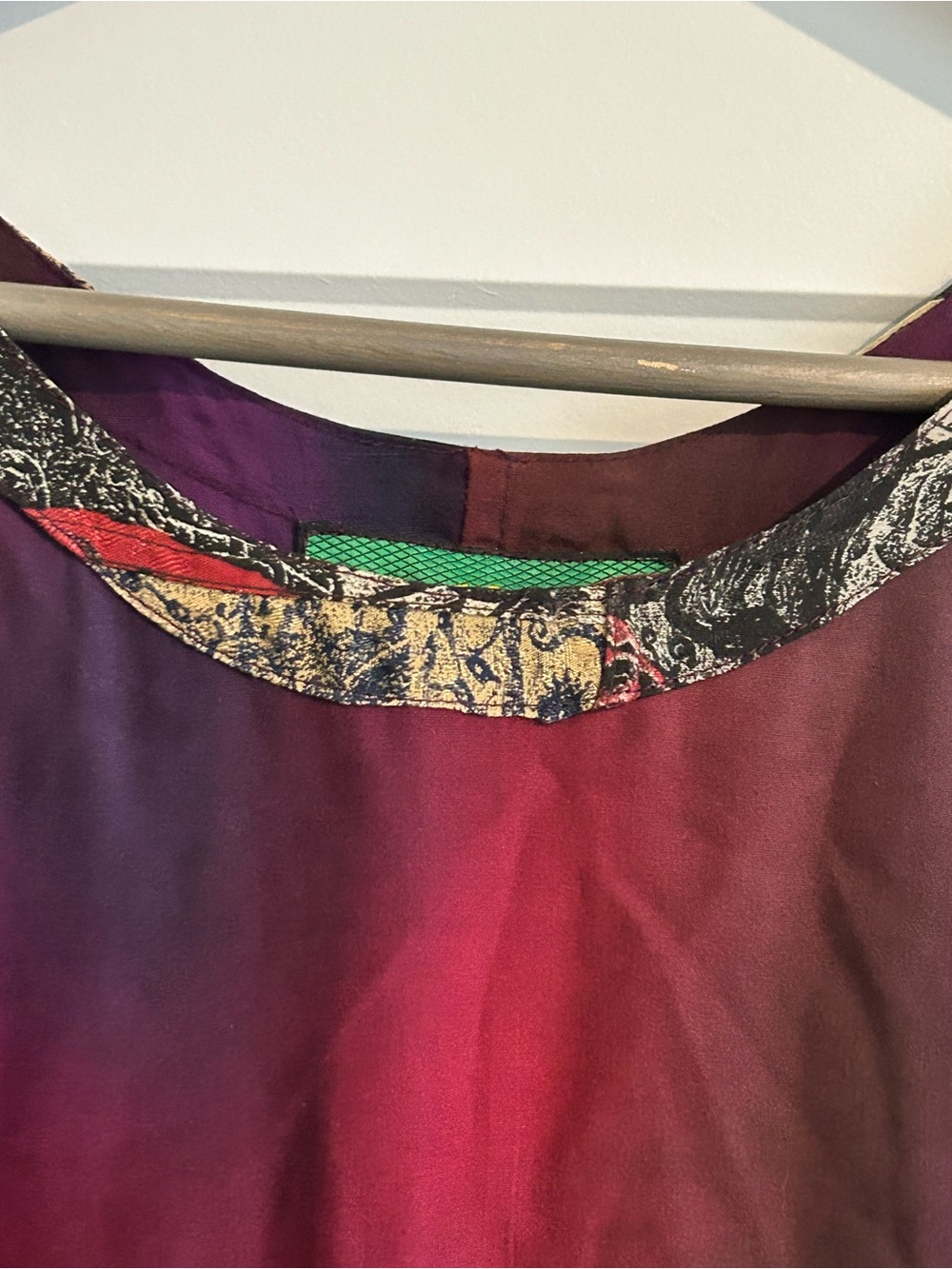 Vintage Kusnadi Ombre Patchwork Top Purple Red Multi Size L - Picture 3 of 16